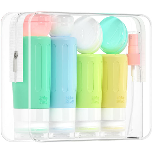 Morfone 16-Pack Travel Bottles Set – TSA Approved, Leak-Proof Silicone Containers (2oz/3oz)