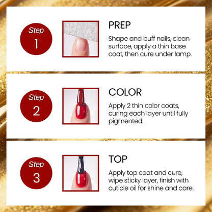 Morovan Christmas Gel Nail Polish Set – 6 Colors Red & White, Soak Off Gel Kit for DIY Nail Art
