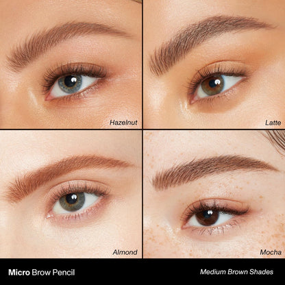 Morphe Micro Dual Eyebrow Pencil Latte - Retractable Precision & Spoolie