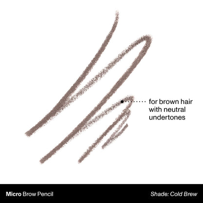 MORPHE Micro Dual Eyebrow Pencil – Ultra-Precise, Dual-Ended Brow Tool, Cold Brew (0.003 oz)