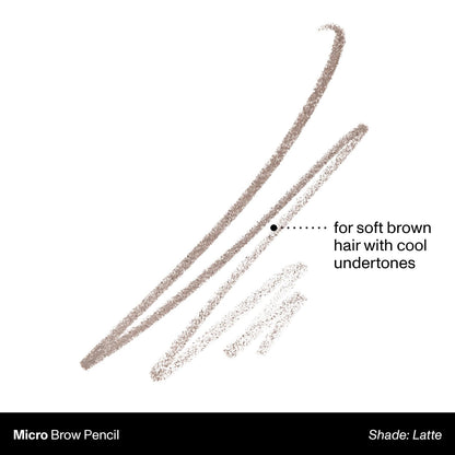 Morphe Micro Dual Eyebrow Pencil Latte - Retractable Precision & Spoolie