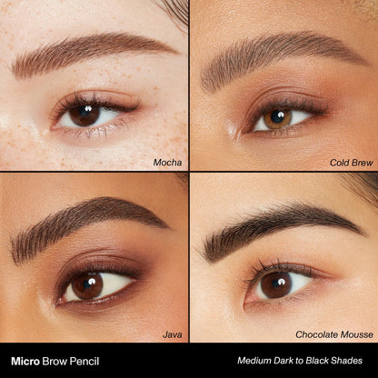 MORPHE Micro Dual Eyebrow Pencil – Ultra-Precise, Dual-Ended Brow Tool, Cold Brew (0.003 oz)