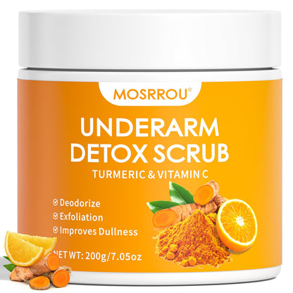 MOSRROU Underarm Detox Scrub with Turmeric & Vitamin C | Odor Control & Even Tone