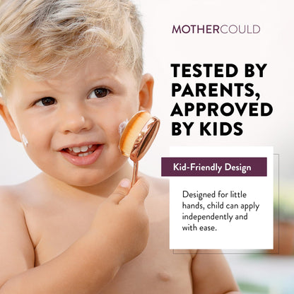MotherCould Premium Sunscreen Brush Set – Rose Gold (2 Pack) – Mess-Free Sun Care