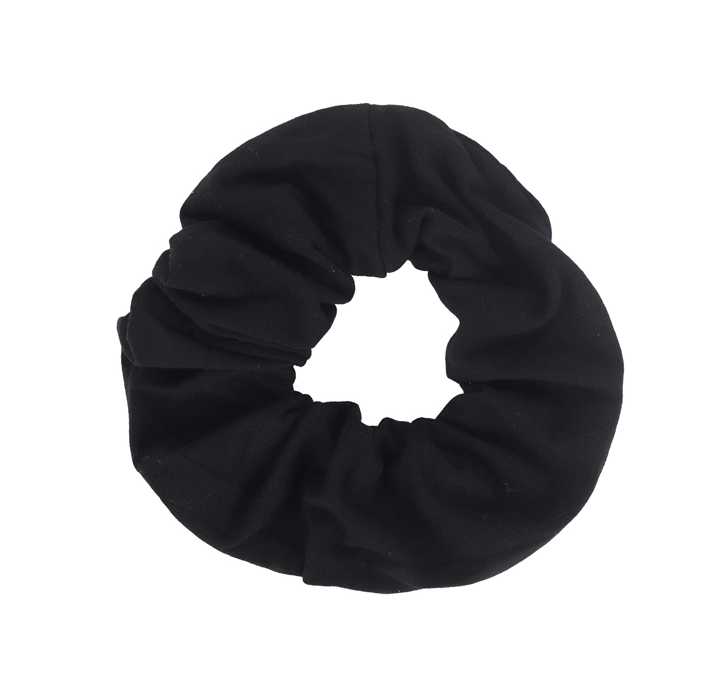Motique Accessories Jumbo Cotton Scrunchie Hair Tie - Black