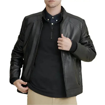 Men’s Moto Biker Leather Jacket