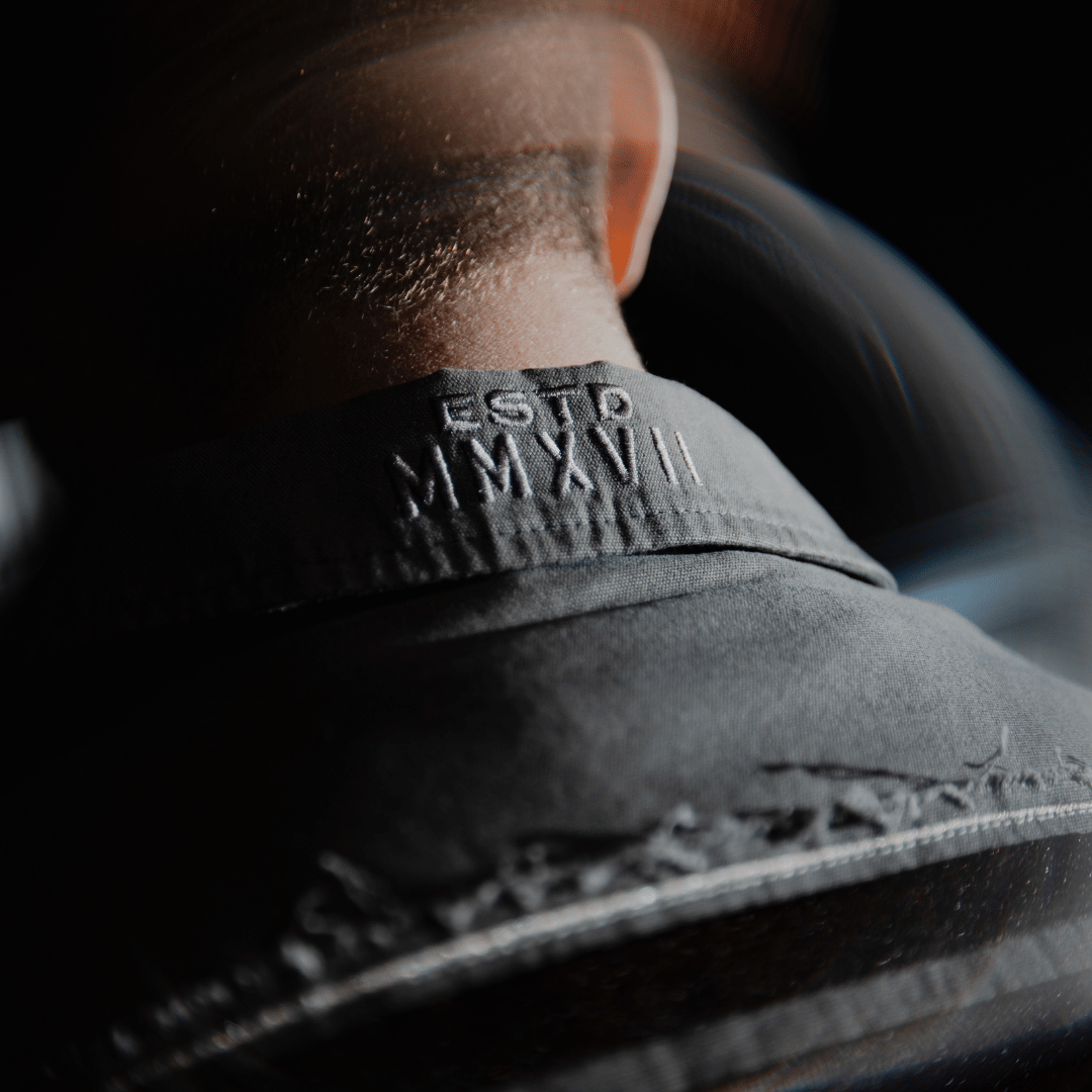 Grey Flattrack Moto Shacket