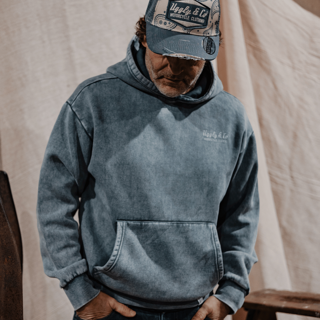 Blue Diamond Acid Wash Hoodie