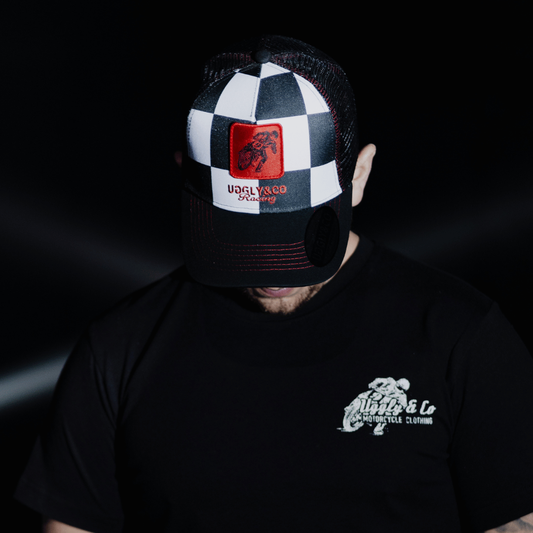 Chequered Flattrack Cap