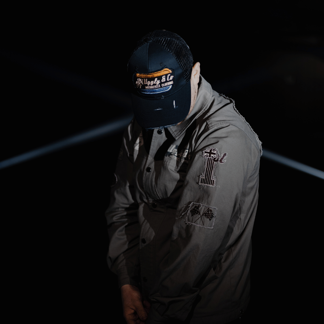 Grey Flattrack Moto Shacket