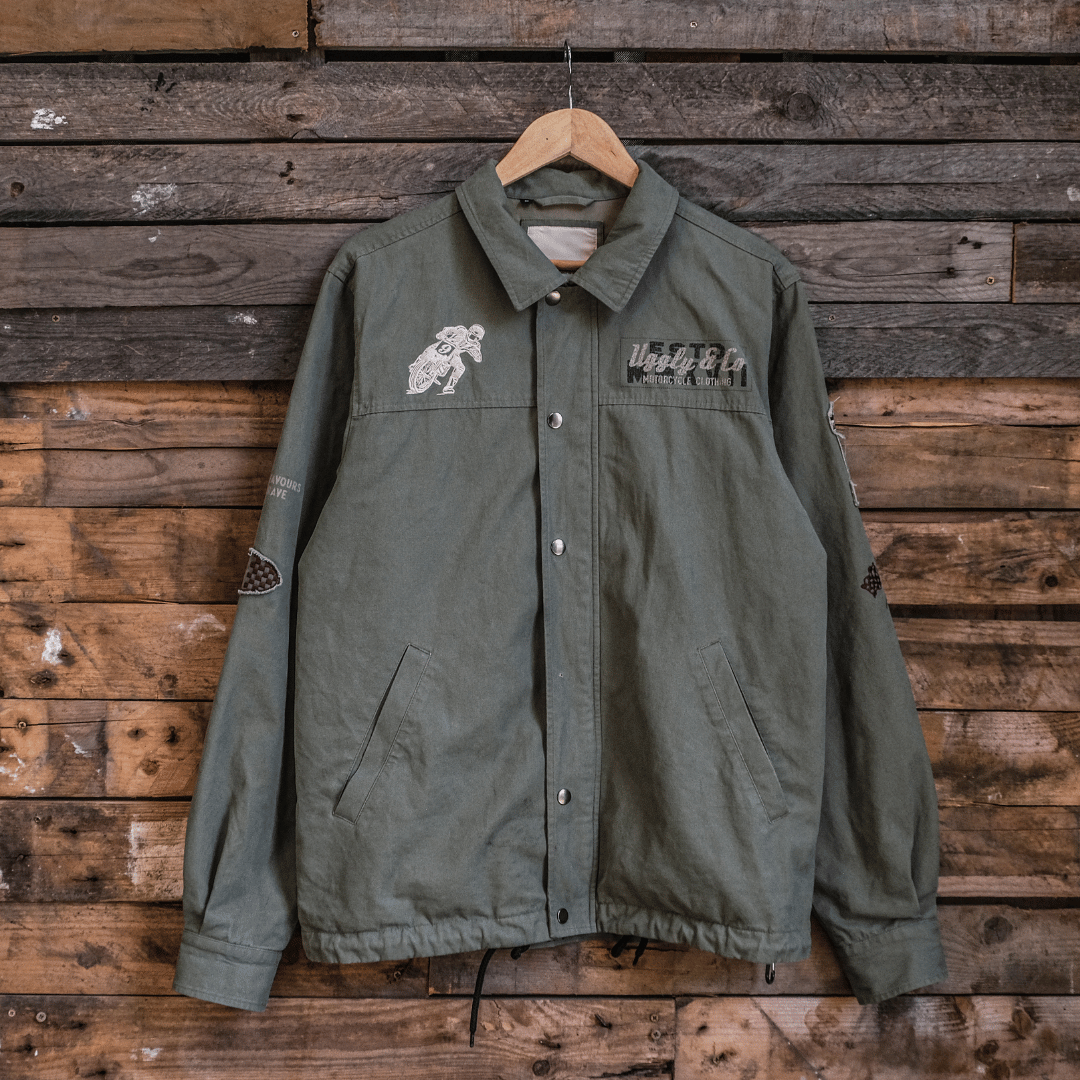 Green Flattrack Moto Shacket