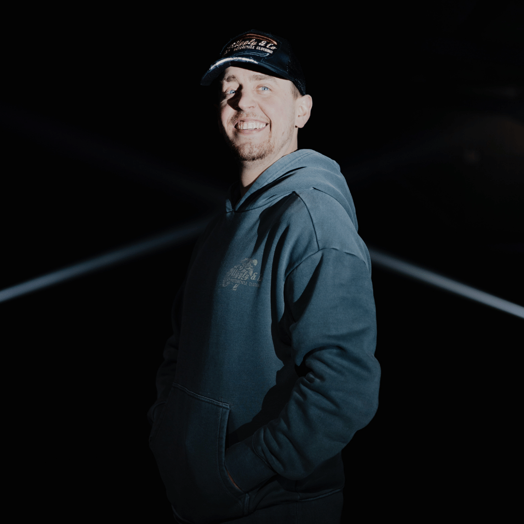 Blue Flattrack Hoodie