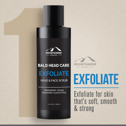 Mountaineer Brand Ultimate Bald Head Care Bundle for Men | 5-Step All-Natural Skincare