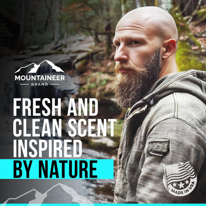 Mountaineer Brand Natural Bald Head Exfoliator – Fresh Scent, Scalp & Face Scrub (4oz) – Made in WV
