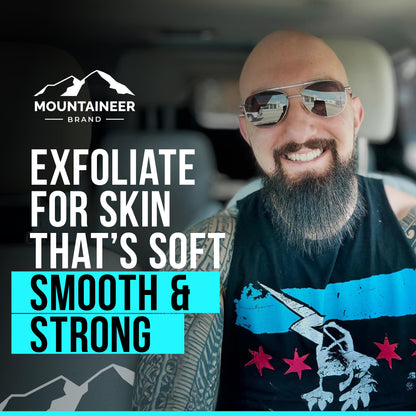 Mountaineer Brand Natural Bald Head Exfoliator – Fresh Scent, Scalp & Face Scrub (4oz) – Made in WV