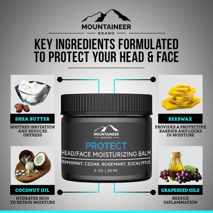 Mountaineer Brand Natural Moisturiser | Fresh Scent Bald Head Care for Men | Non-Greasy, 2oz | Made in WV