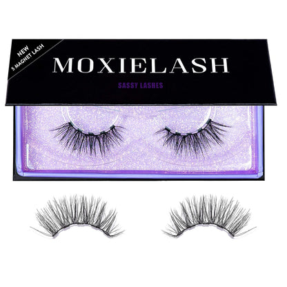 MoxieLash Sassy Lash – Magnetic Mink Lashes with Five-Magnet Band for Deep-Set, Hooded, Almond & Monolid Eyes (Eyeliner Not Included)