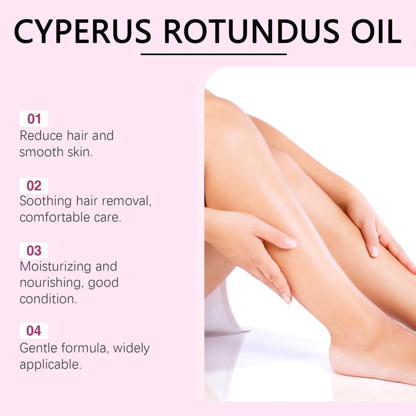 MQN Natural Hair Removal Oil & Inhibitor with Cyperus Rotundus Oil – Slow Hair Growth, 60ml