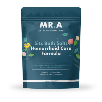 MR.A Sitz Bath Salt for Hemorrhoids – Premium 23-Ingredient Formula, Epsom & Dead Sea Salts, Essential Oils, 11.6 oz