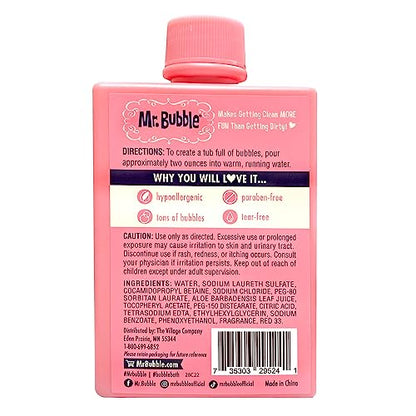Mr. Bubble Original Bubble Bath – Bubblegum Scent, 8 oz Retro Bottle, 4-Pack