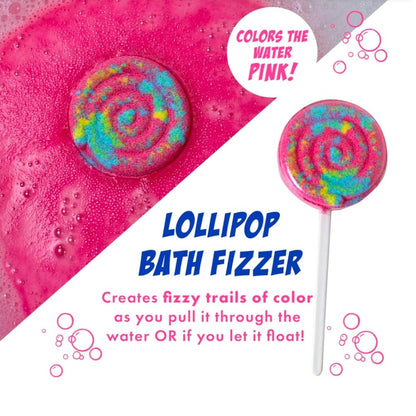 Mr Bubble Sweet Treats Bath Set — Lollipop Fizzer, Gummy Bear Bubble Bath, Bath Potion & Soap Stickers