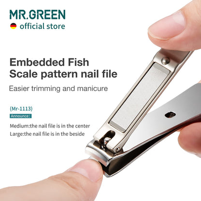MR.GREEN Nail Clippers with Curved Blades – Stainless Steel Nail Nippers for Manicure & Pedicure (Medium)