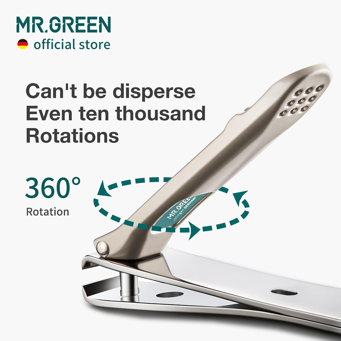 MR.GREEN Nail Clippers Curved Blades – Stainless Steel Nail Nippers with Glass File