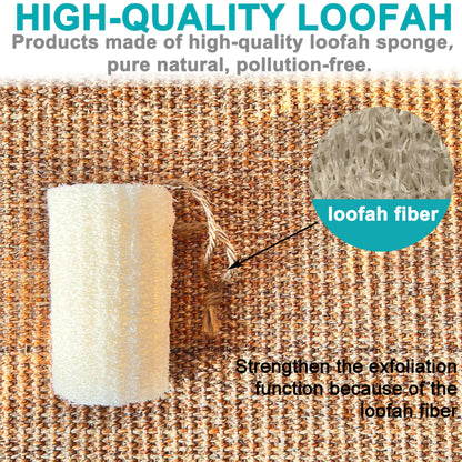 Mr.Cui'shop 24-Pack Natural Loofah Bath Sponges — 4-Inch Exfoliating Scrubbers