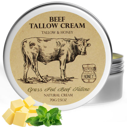MROUVIK Beef Tallow & Honey Balm – Natural Grass-Fed Skin Moisturizer
