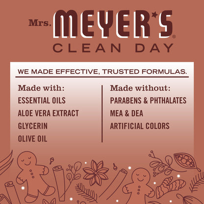 Mrs. MEYER'S Clean Day Gingerbread Hand Soap – 3 x 12.5 fl oz