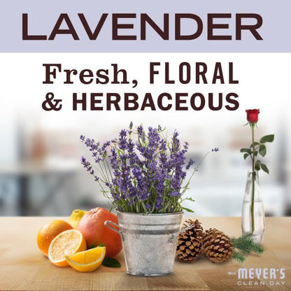 Mrs. Meyer's Clean Day Holiday Hand Soap Bundle – Lavender + Lemon Verbena; Rainwater + Oat Blossom