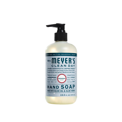 Mrs. Meyer's Clean Day Hand Soap Variet (4 Count) Gingerbread + Iowa Pine + Peppermint + Snow Drop