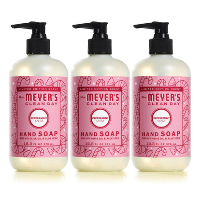 Mrs. MEYER'S Clean Day Peppermint Hand Soap 12.5 oz Pack of 3