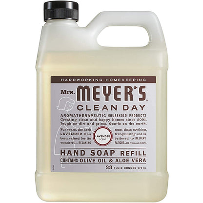 Mrs. Meyer's Clean Day Lavender Hand Soap Refill, 33 Fl Oz (Pack of 6)