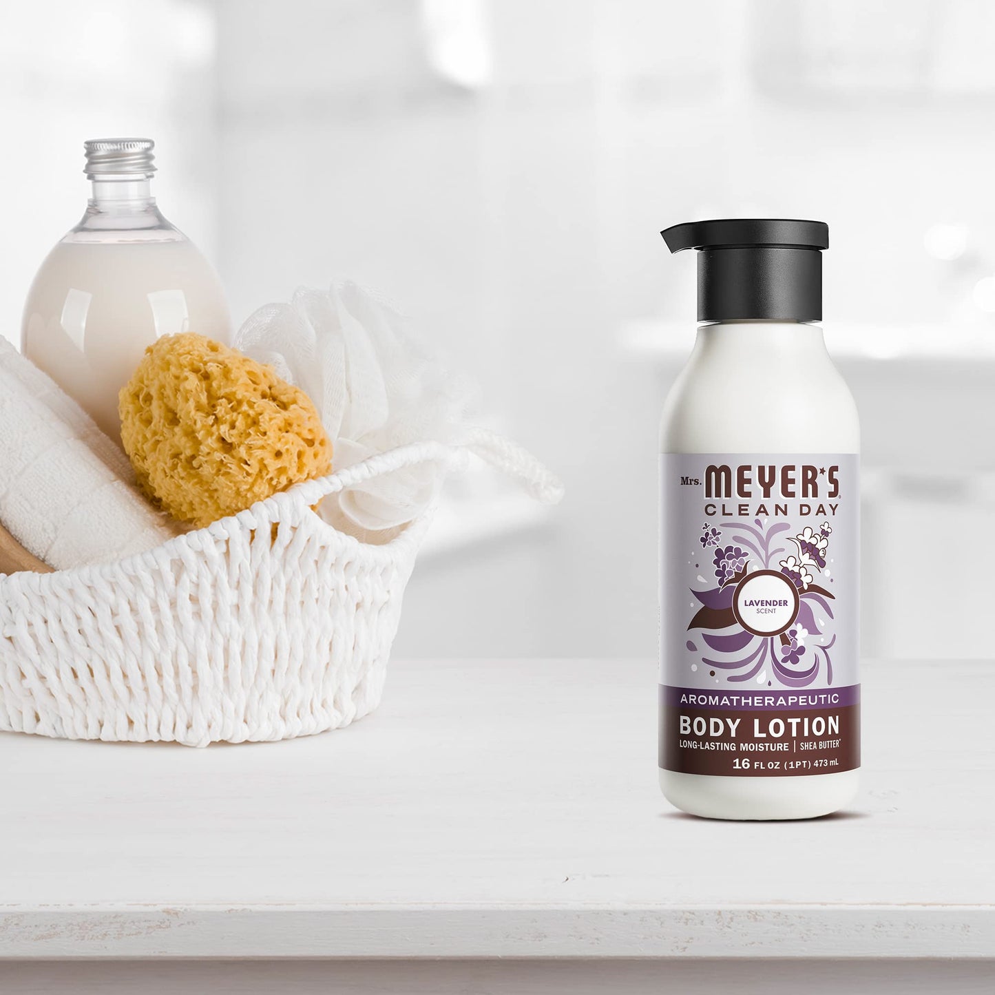Mrs. Meyer's Clean Day Lavender Body Lotion – Long-Lasting Moisturizer, Cruelty-Free