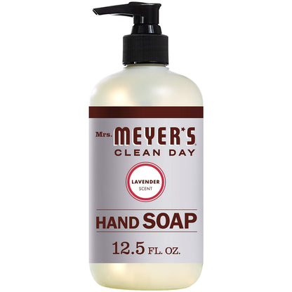Mrs. MEYER'S CLEAN DAY Lavender Hand Soap – 12.5 oz, Pack of 6
