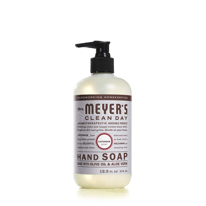 Mrs. MEYER'S CLEAN DAY Lavender Hand Soap – 12.5 oz, Pack of 6