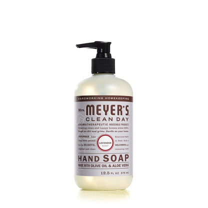 Mrs. Meyer's Clean Day Holiday Hand Soap Bundle – Lavender + Lemon Verbena; Rainwater + Oat Blossom