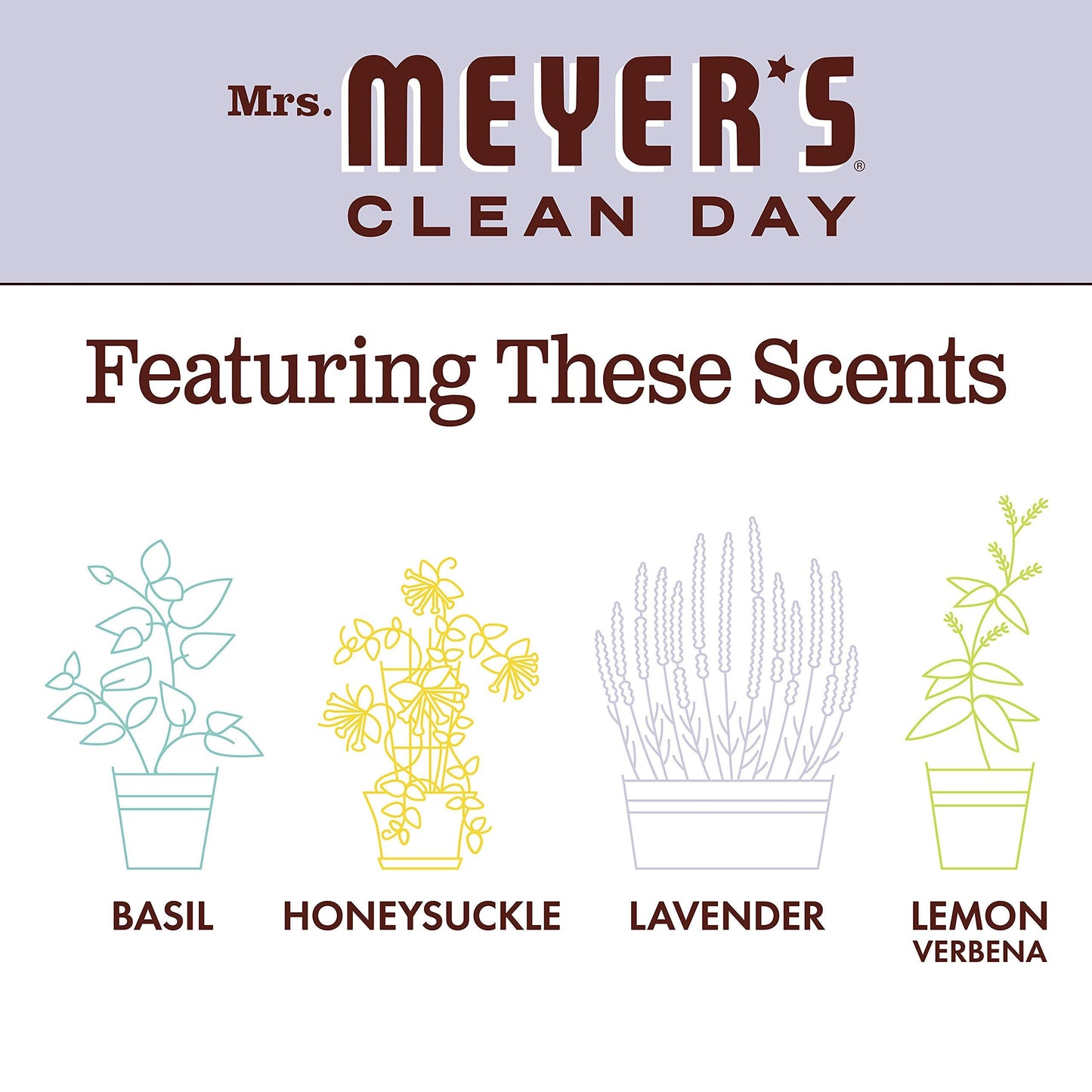 Mrs. Meyer's Clean Day Lavender Hand Soap Refill, 33 Fl Oz (Pack of 6)