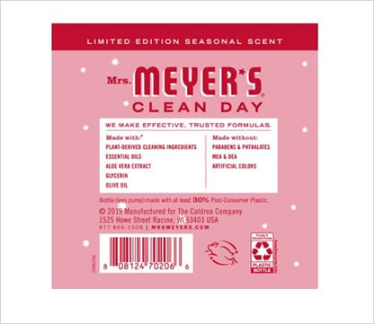 Mrs. Meyer's Clean Day Peppermint Hand Soap – 12.5 oz (Pack of 3) | Cruelty-Free, Non-Drying