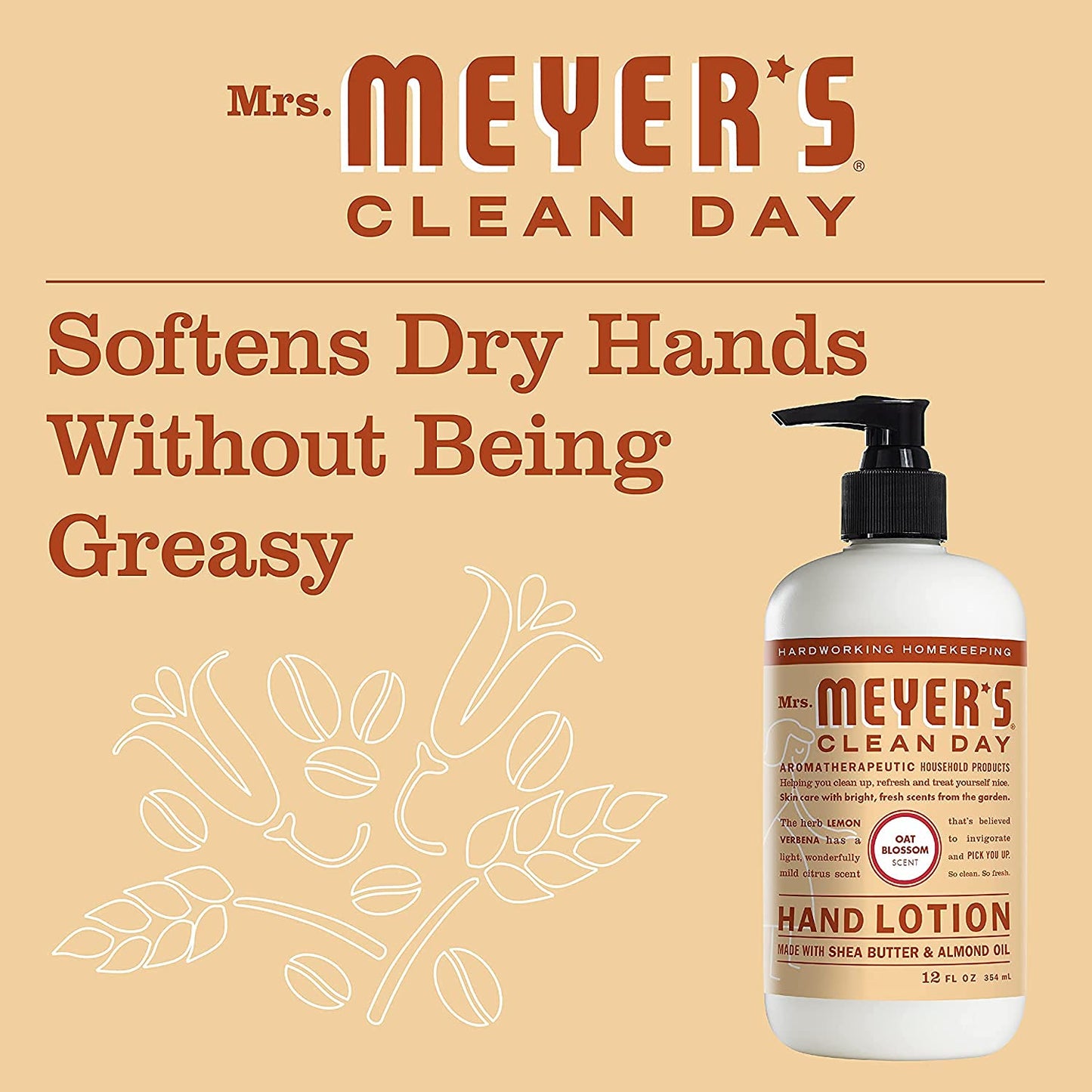 Mrs Meyer's Oat Blossom Hand Lotion, 12 oz | SC Johnson