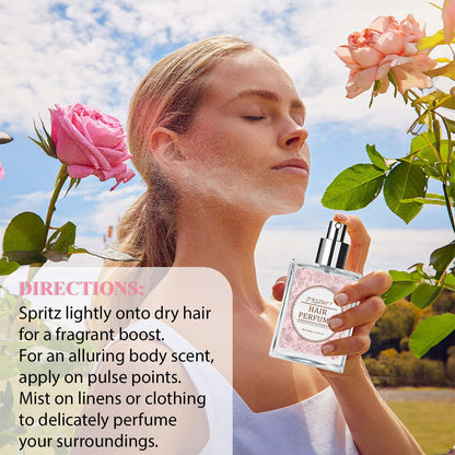 Msktasy Hair Perfume for Women – Long-Lasting Rose Scent, Frizz Control & 2-in-1 Hydration