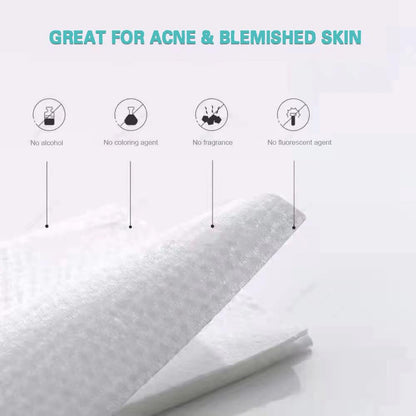 MSOEUESO Soft Dry Wipes Cotton Facial Tissues – 300 Count (Pack of 3), Lint-Free & Biodegradable