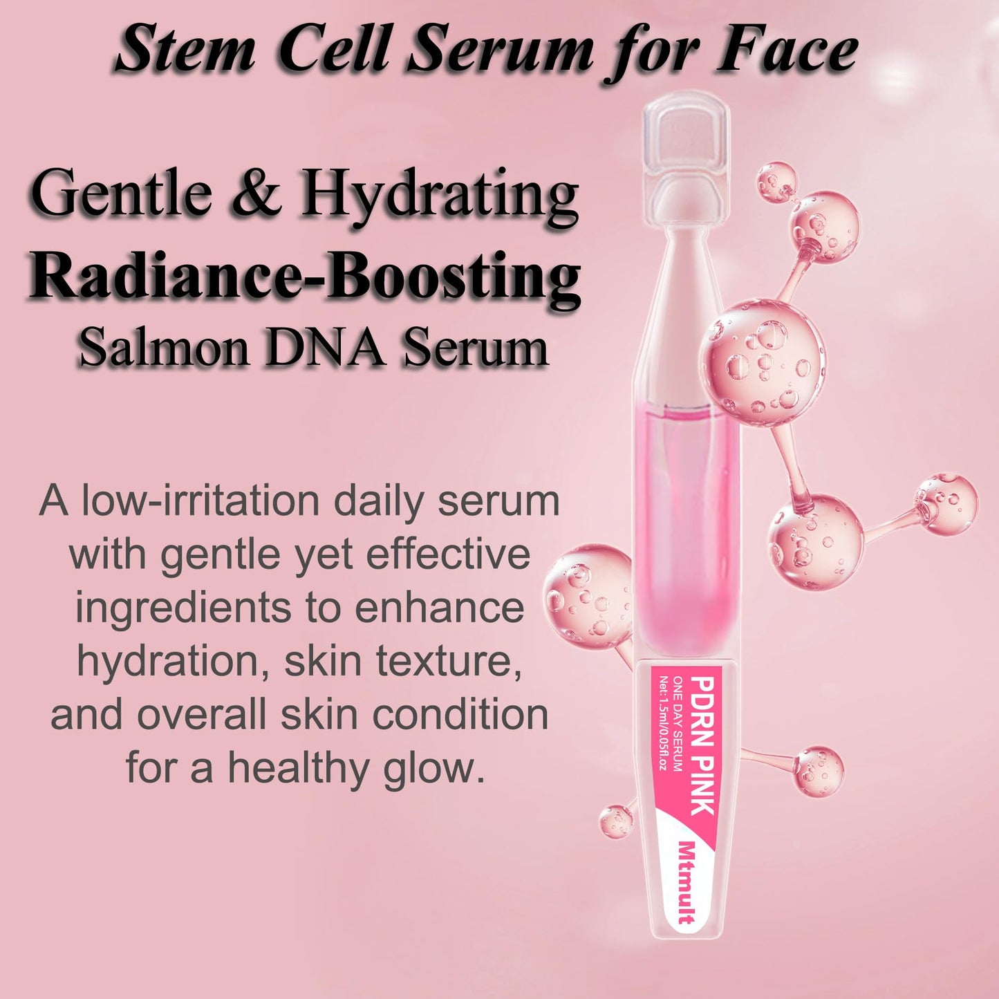 Mtmult Salmon PDRN Serum – Intense Firming, Hydration & Glow with Collagen, Glutathione, Hyaluronic Acid