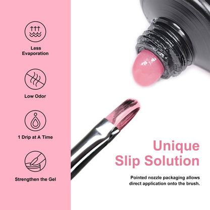 MTSSII 13Pcs Poly Nail Gel Kit 6 Colors + Mini UV Lamp for DIY Nails