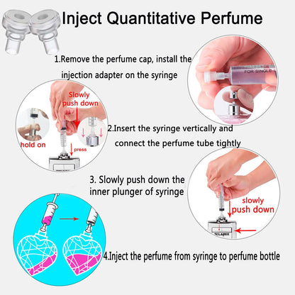 MUB 10ml Perfume Refill Kit – 2 Syringes, 4 Adapters for Easy Fragrance Transfer