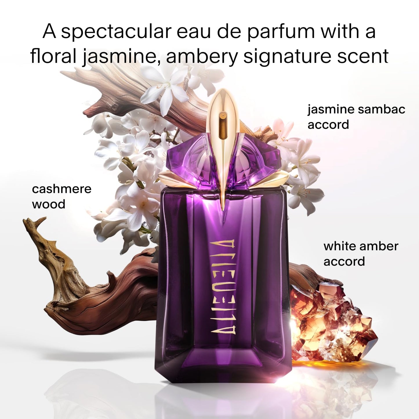 Mugler Alien Eau de Parfum – Women’s Floral & Woody Perfume, Jasmine, Cashmere Wood & Amber, 2.0 fl oz