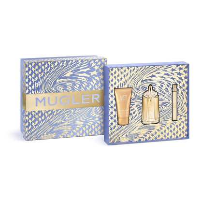 MUGLER Alien Goddess EDP Set – Full Size + Travel Size + Body Lotion | Floral & Woody fragrance
