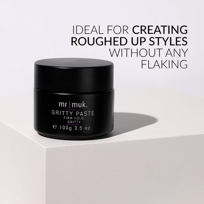 Mr MUK Strong Gritty Finish Paste - Ultimate Firm Hold for Men | Water-Soluble & No Flaking | 100g