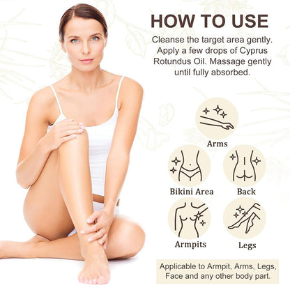 MULPG Cyperus Rotundus Oil – 2 Pack for Hair Removal | Moisturize & Smooth Skin (2.02 fl oz)